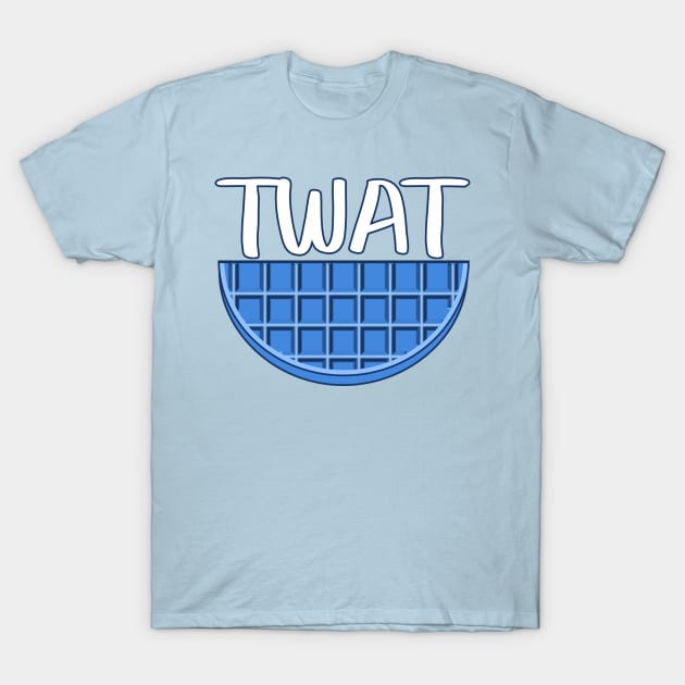 Blue Twat Waffle T-Shirt by rachybattlebot